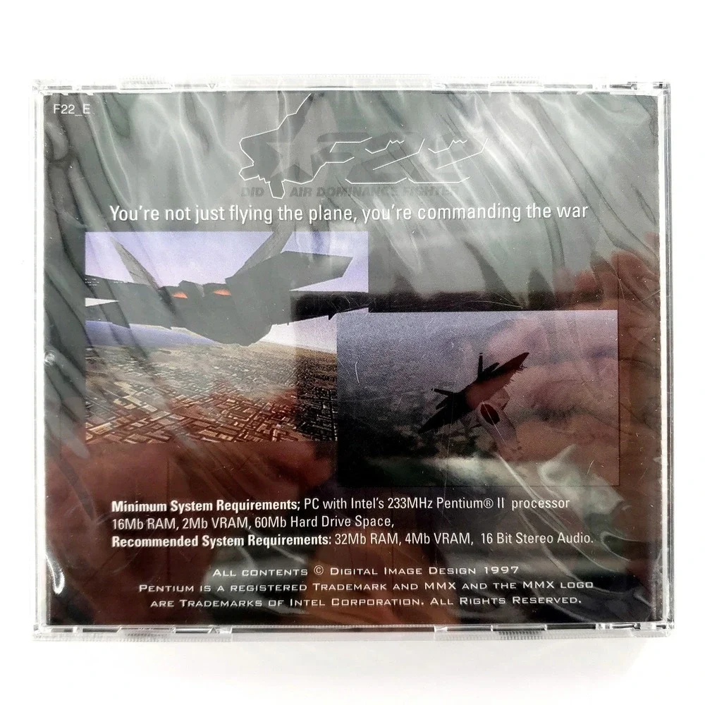 F-22 DID Air Dominance Fighter (PC, 1997) CD-Rom Brand New Sealed In Jewel Case